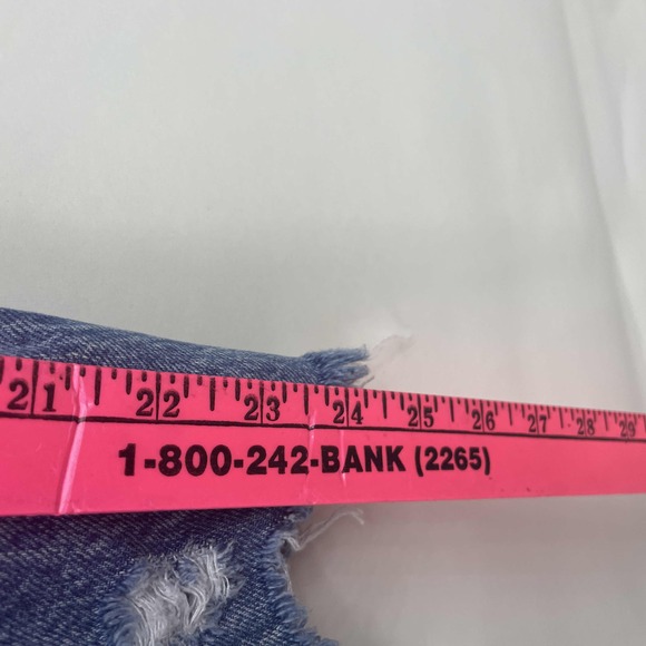 We The Free Blue Medium Stone wash Ankle Crop Distressed Jeans‎ Raw Hem 26 waist - Picture 8 of 11